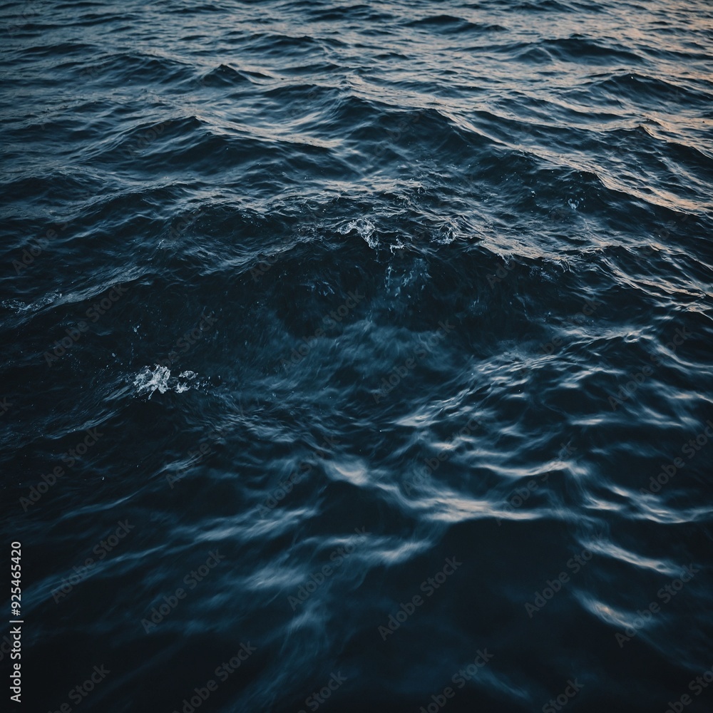 Fototapeta premium Gentle waves rolling onto a sandy beach with a peaceful sunset sky