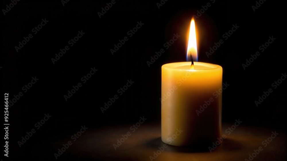 Burning candle on a black background , candle, flame, light, dark, contrast, wax, fire, glowing, atmospheric Burning candle on a black background , candle, flame, light, dark, contrast, wax, fire, glowing, atmospheric