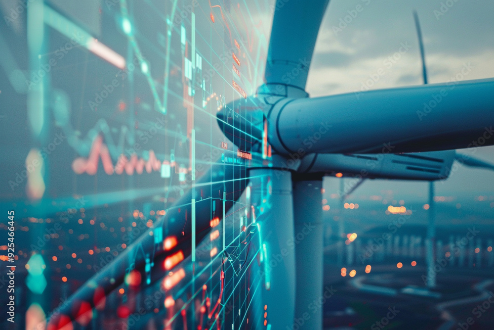 Wind Turbine with Digital Overlay Wind Turbine with Digital Overlay