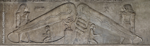 Bild auf Leinwand Dendera Light Bulb or Dendera lamp in the Hathor temple at Dendera