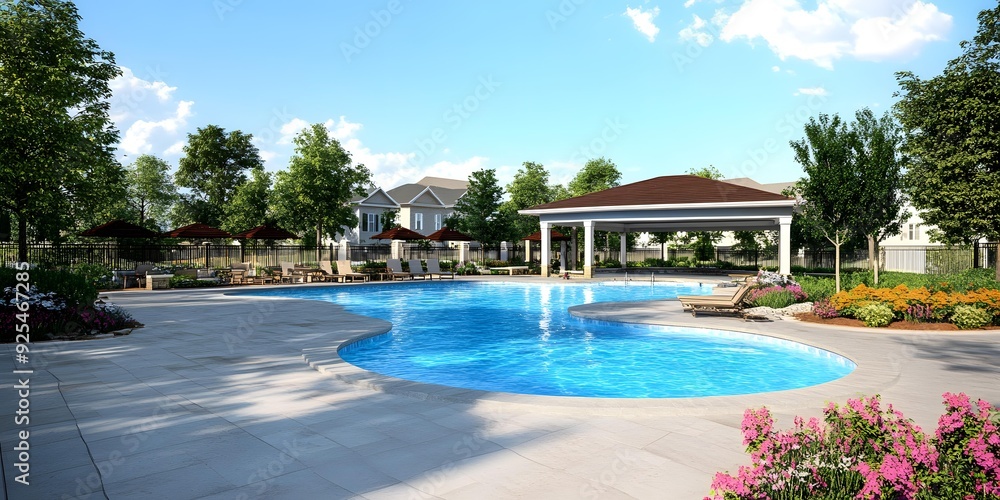 Outdoor Swimming Pool With Gazebo And Patio Outdoor Swimming Pool With Gazebo And Patio