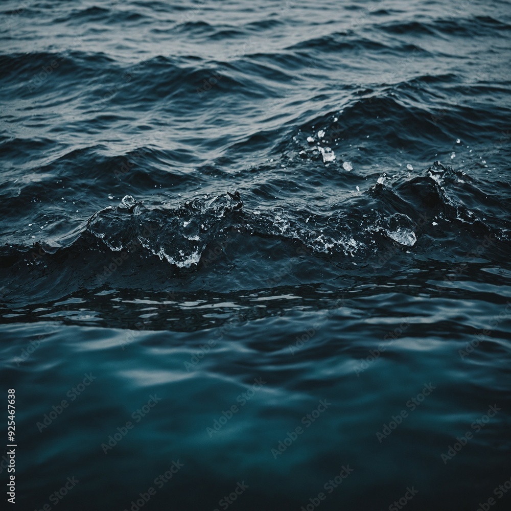 Obraz premium Majestic waterfall cascading down into a serene pool, with lush vegetation and moss-covered rocks creating a peaceful scene