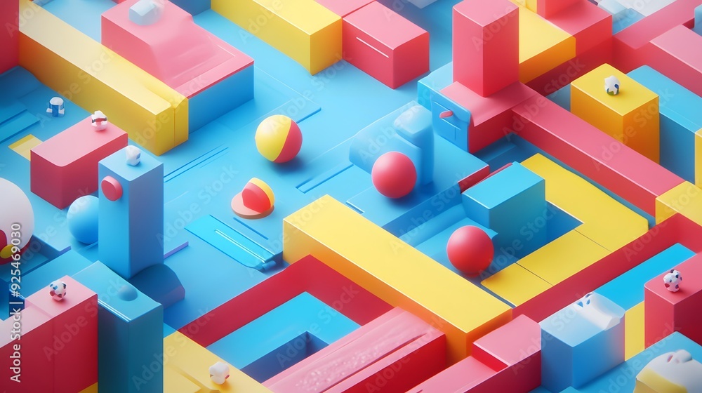 Abstract 3D Geometric Shapes Background Abstract 3D Geometric Shapes Background