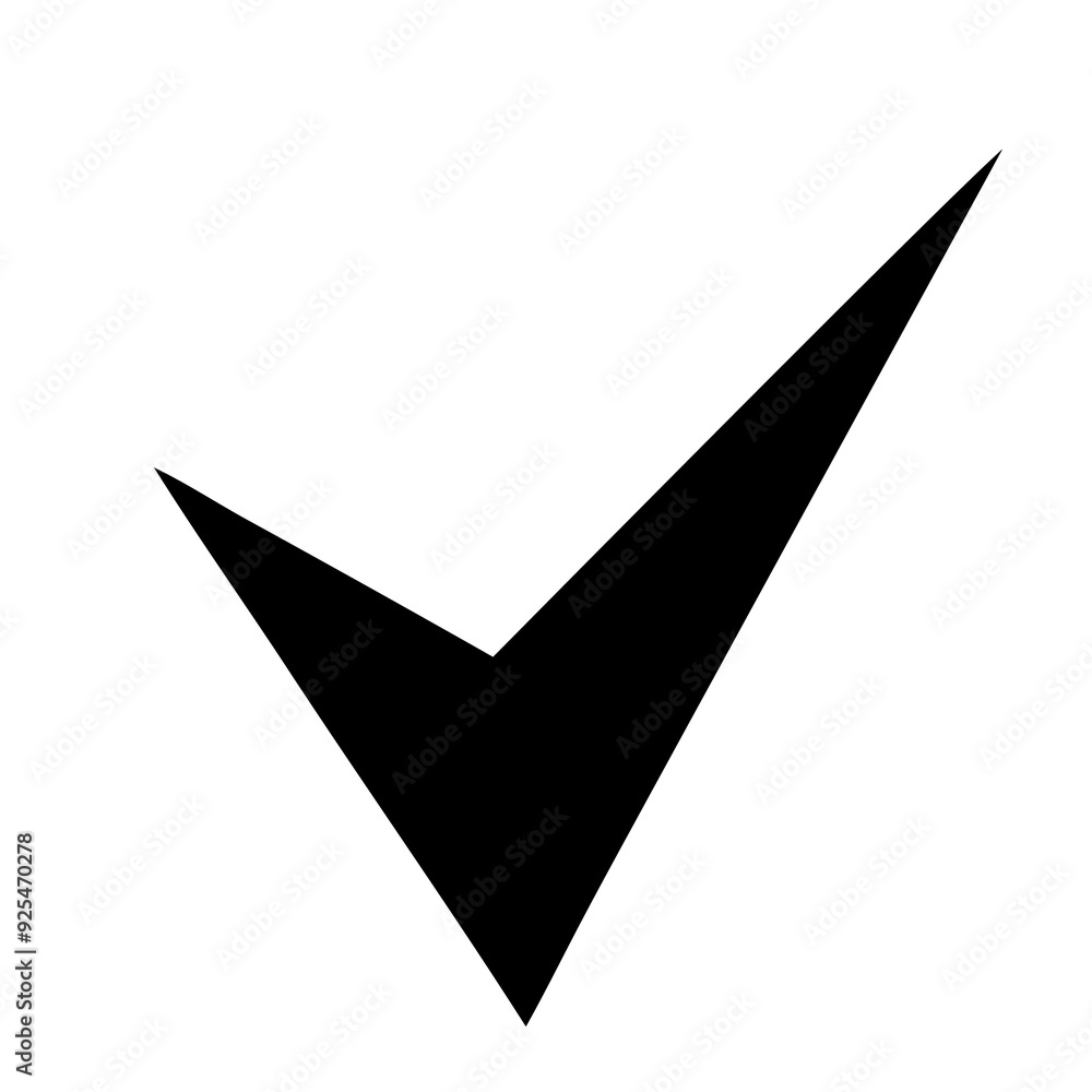 Check mark black color flat style Check mark black color flat style