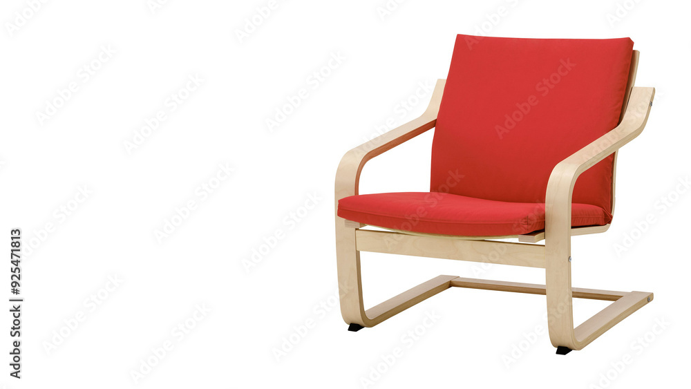Closeup of low-back armchair, isolated on white background. Closeup of low-back armchair, isolated on white background.