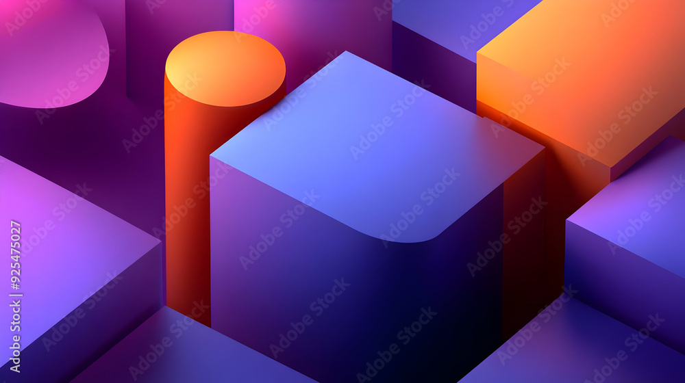 Abstract geometric shapes in vibrant colors create a modern digital design. Abstract geometric shapes in vibrant colors create a modern digital design.