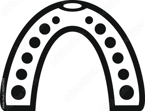 Flexible nylon denture base isolated on white background is waiting to be used by a dental technician