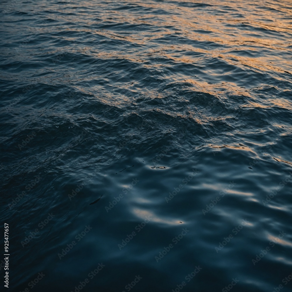 Soft ripples spreading across a serene lake reflecting the warm hues of a setting sun and distant hills Soft ripples spreading across a serene lake reflecting the warm hues of a setting sun and distant hills