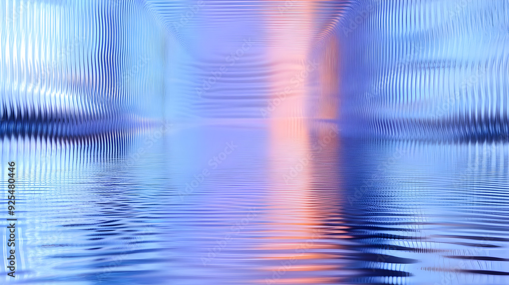 Abstract image of rippling water with blue and orange hues creating a serene atmosphere. Abstract image of rippling water with blue and orange hues creating a serene atmosphere.