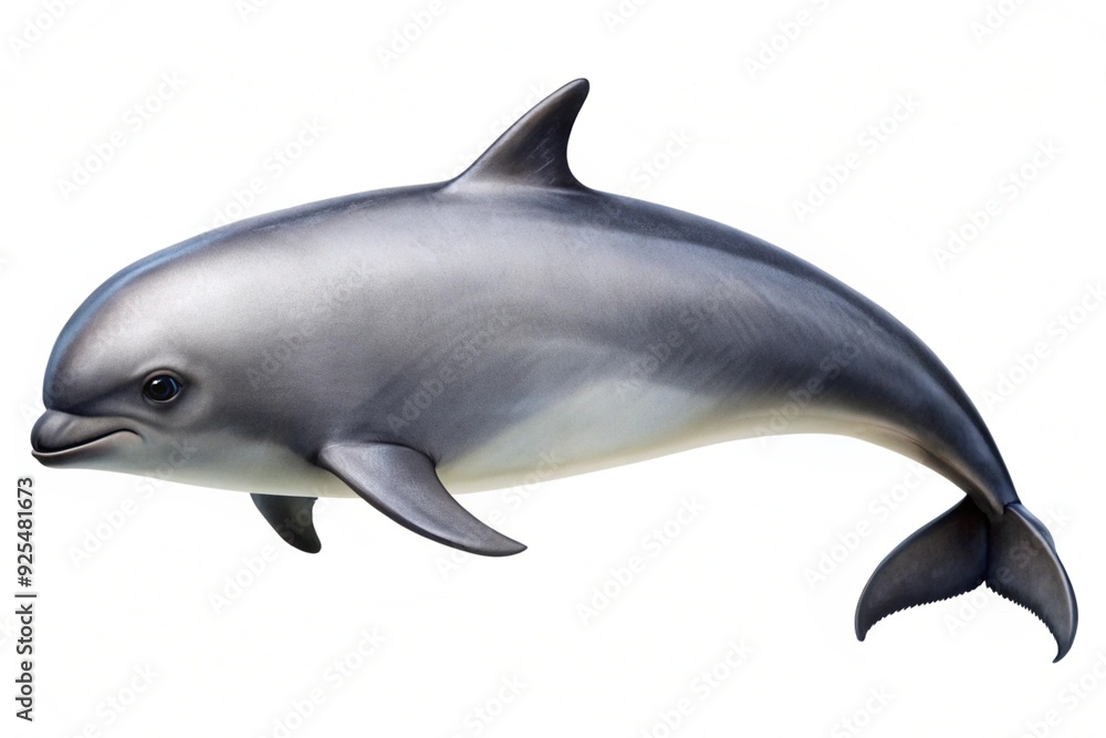 Vaquita (Phocoena sinus)isolated on white Vaquita (Phocoena sinus)isolated on white