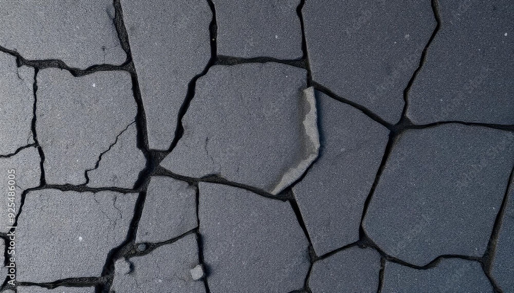 Obraz premium Black or dark gray rough grainy stone texture background, ai