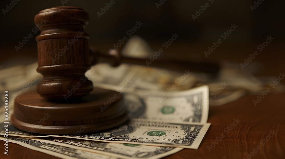 gavel and money gavel and money