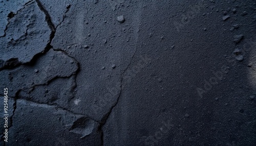 Black or dark gray rough grainy stone texture background, ai