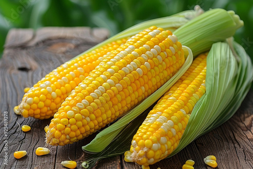 Golden Corn on the Cob: Fresh and Nutritious Harvest photo