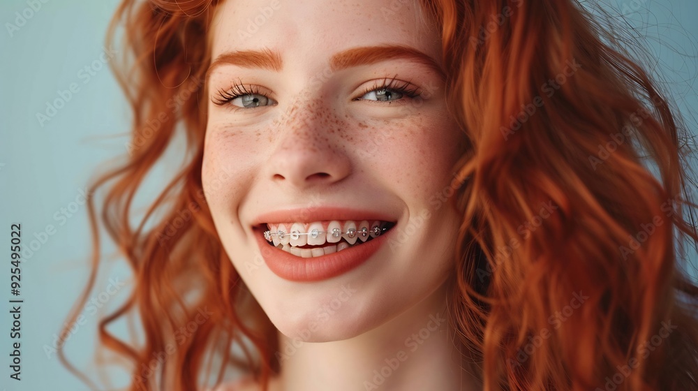 Beautiful emotional woman with natural make-up Beautiful emotional woman with natural make-up