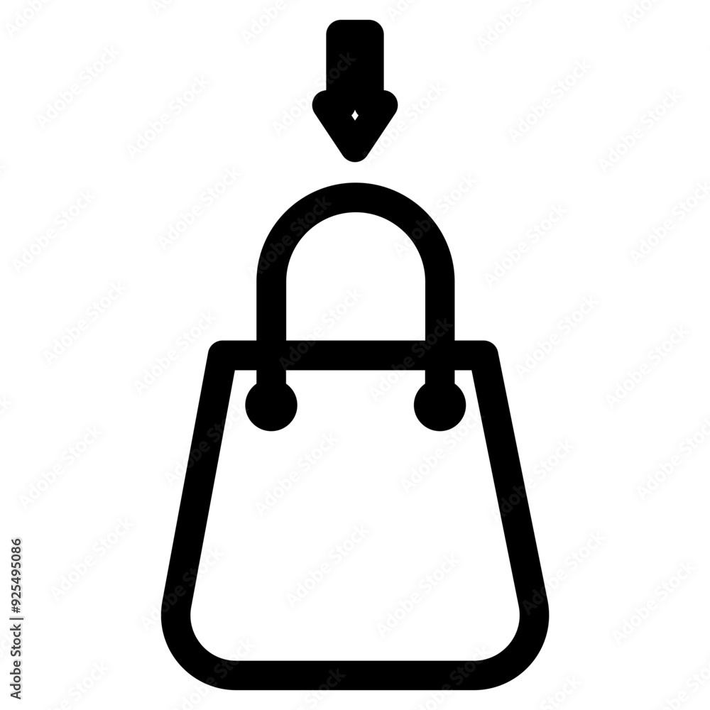 tote bag line icon