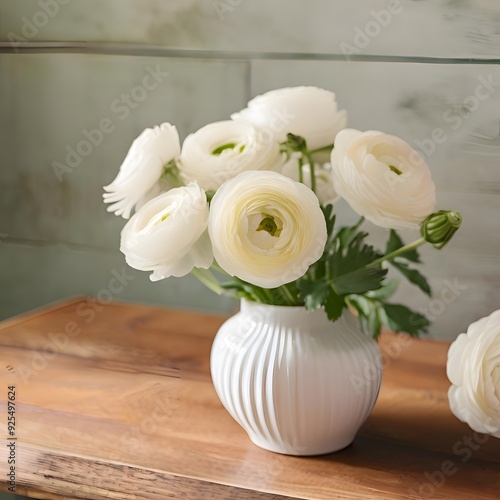 Elegant Buttercup Ranunculus Flowers in Vintage Style - Perfect for Home Decor, Cafe Decor, and Floral Art