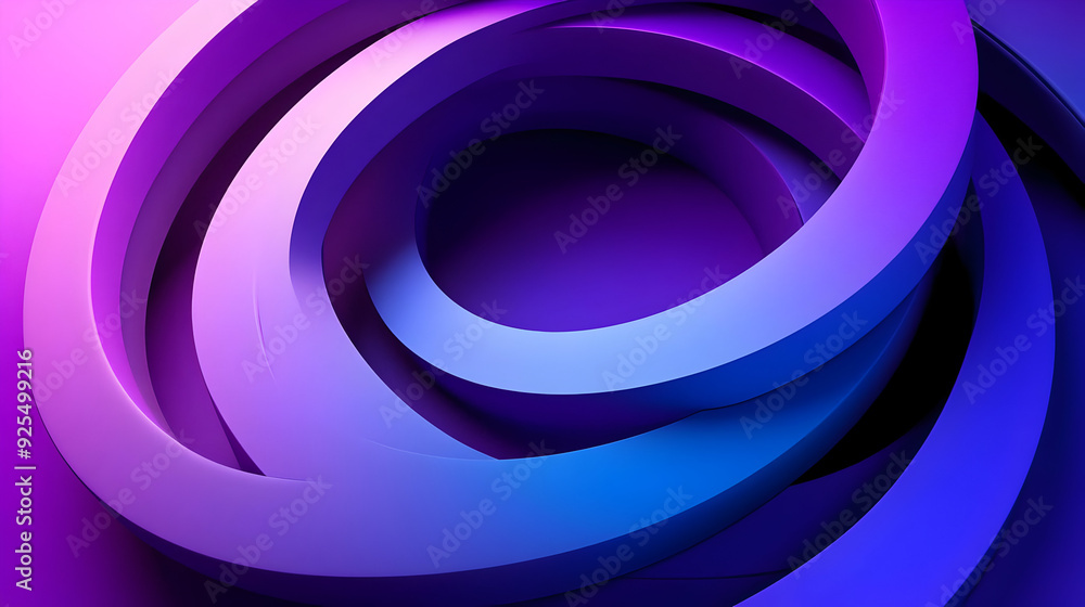Abstract purple and blue circles, overlapping, creating a 3d effect. Abstract purple and blue circles, overlapping, creating a 3d effect.