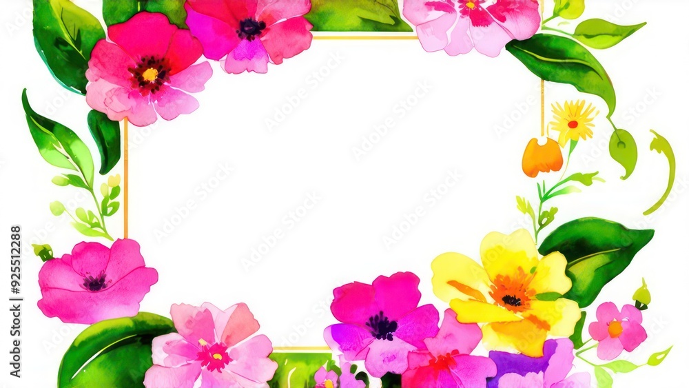frame made from beautiful flowers with free place for text on a light background frame made from beautiful flowers with free place for text on a light background