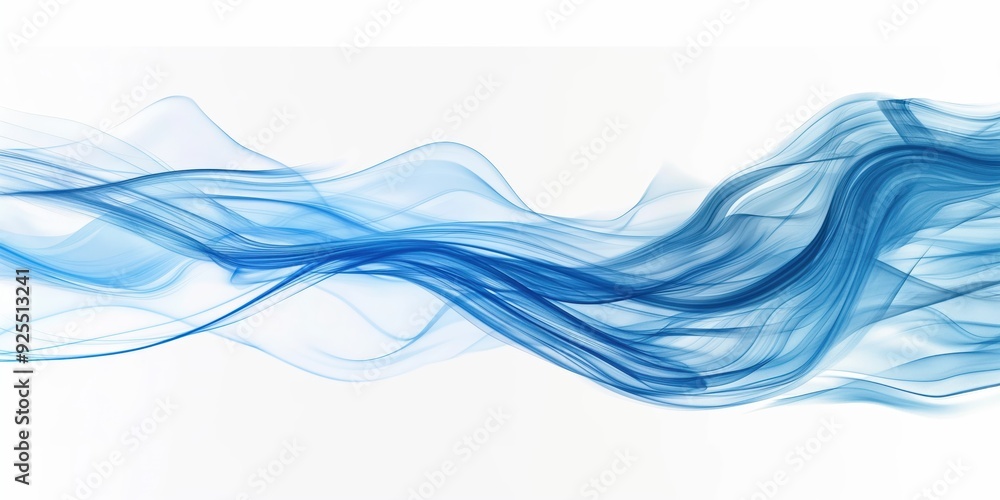 Translucent Blue Waves Abstract Design created by ai Translucent Blue Waves Abstract Design created by ai