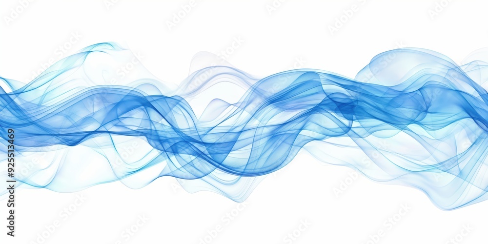 Translucent Blue Waves Abstract Design created by ai Translucent Blue Waves Abstract Design created by ai