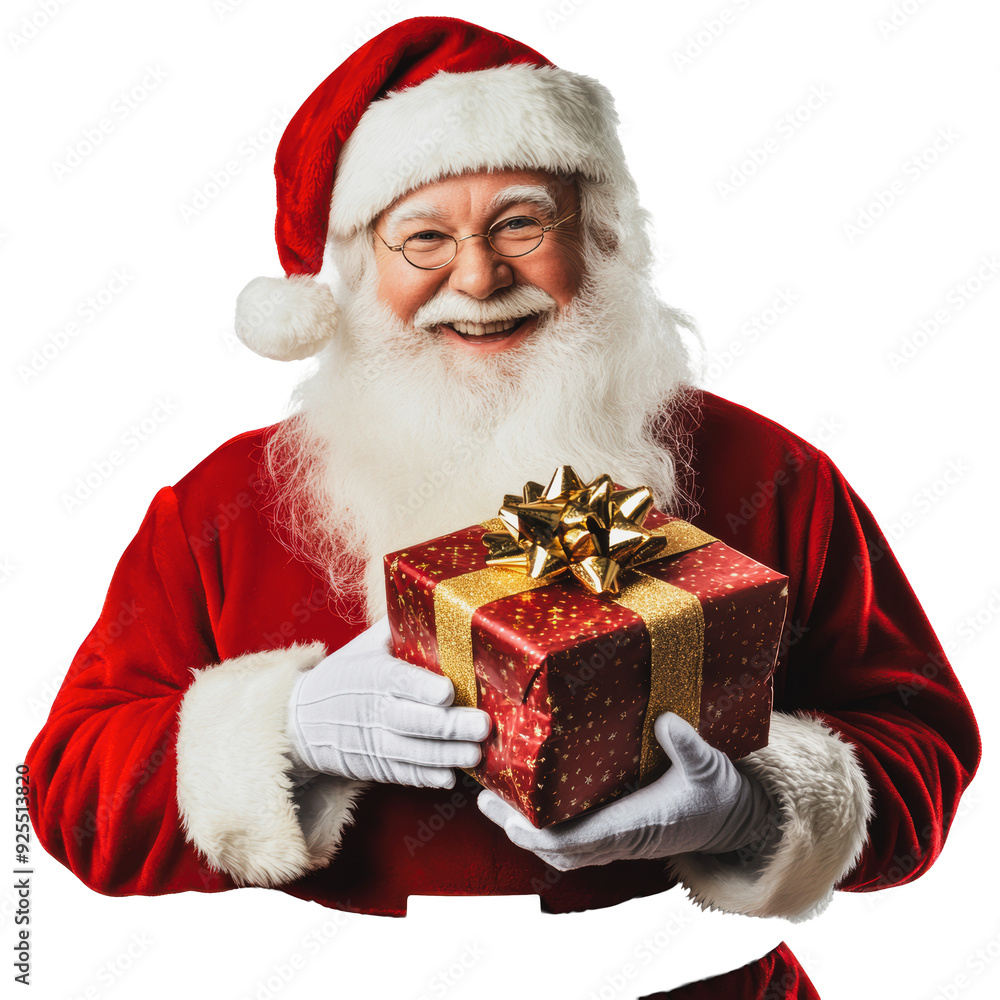 PNG Santa with a gift for the holidays PNG Santa with a gift for the holidays