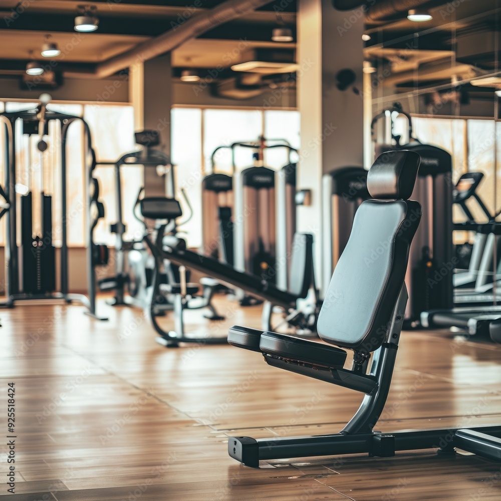 Gym with modern fitness equipment. Generative ai. Gym with modern fitness equipment. Generative ai.