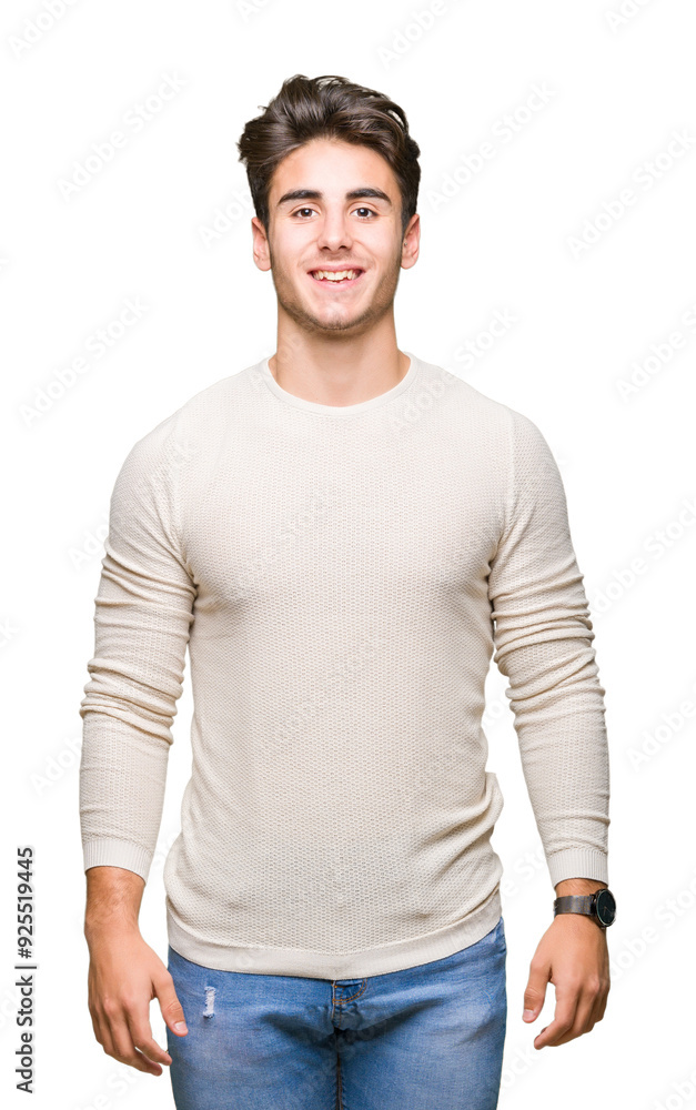 Young handsome man over isolated background with a happy and cool smile on face. Lucky person. Young handsome man over isolated background with a happy and cool smile on face. Lucky person.
