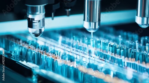 Closeup View of DNA Sequencing Machine Capturing Genomic Data Generative AI