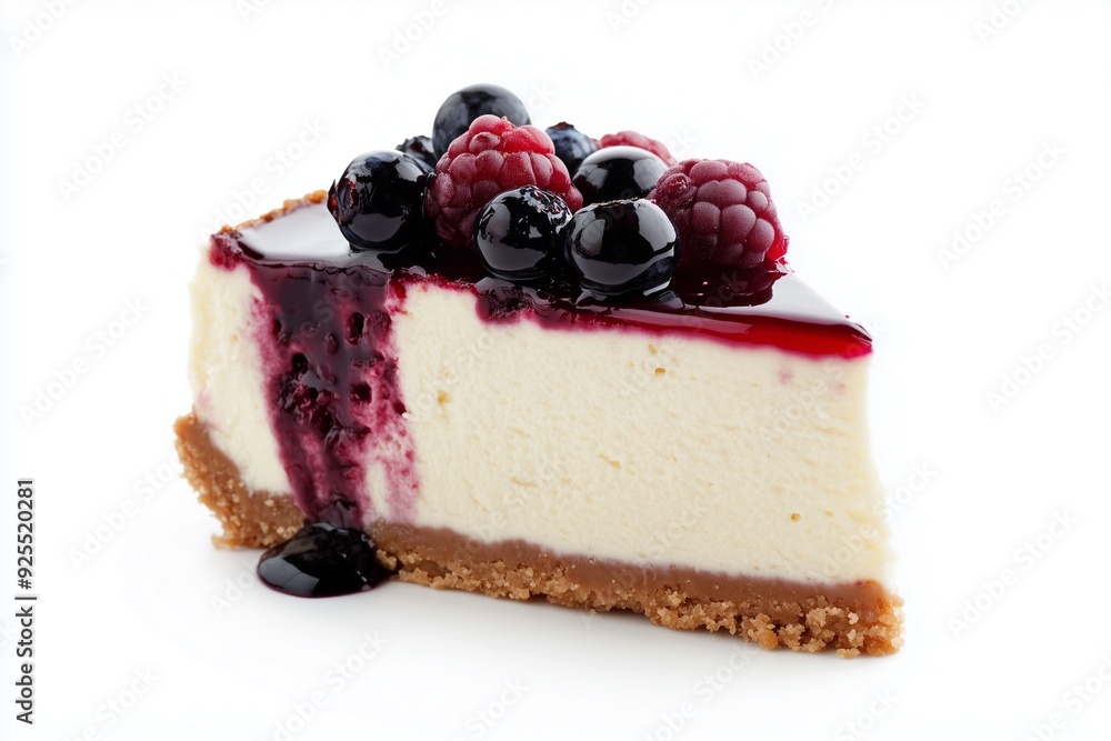 Cheesecake Slice with Mixed Berry Topping Cheesecake Slice with Mixed Berry Topping