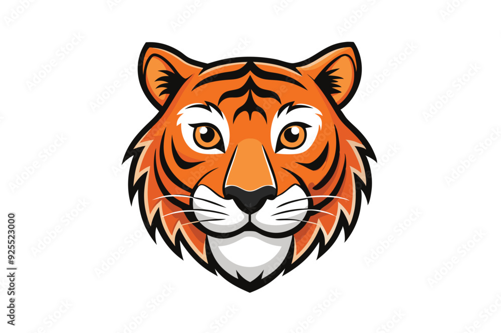 tiger head silhouette vector illustration tiger head silhouette vector illustration