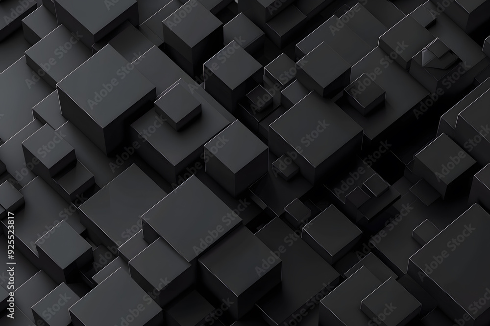 Abstract Black Geometric Wall Abstract Black Geometric Wall