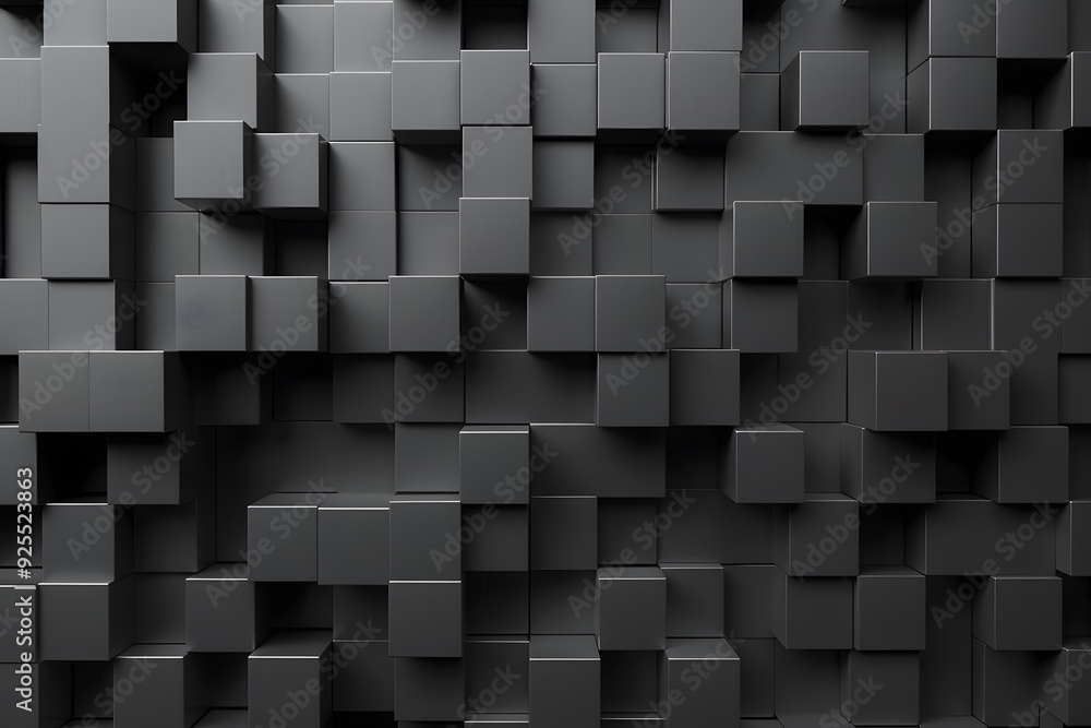 Abstract Black Geometric Wall Abstract Black Geometric Wall