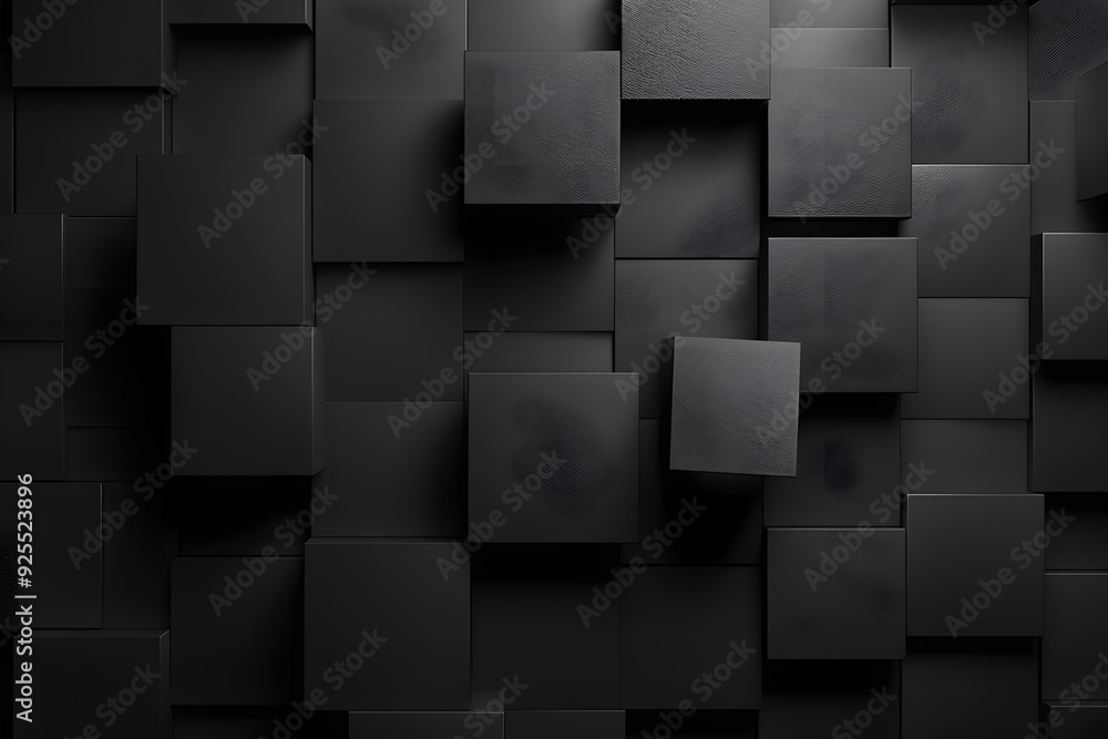 Abstract Black Geometric Wall Abstract Black Geometric Wall