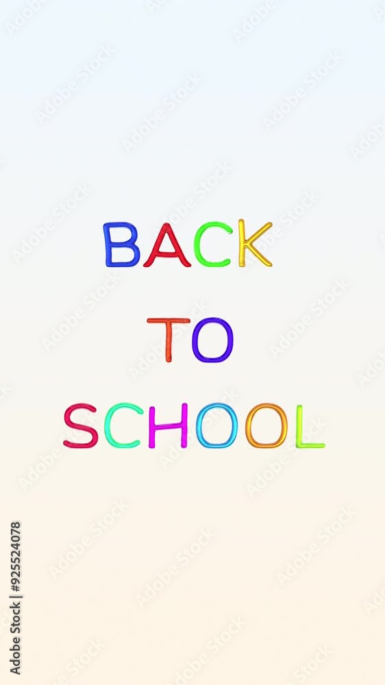 Playful Back to School Text in Vertical Layout Playful Back to School Text in Vertical Layout