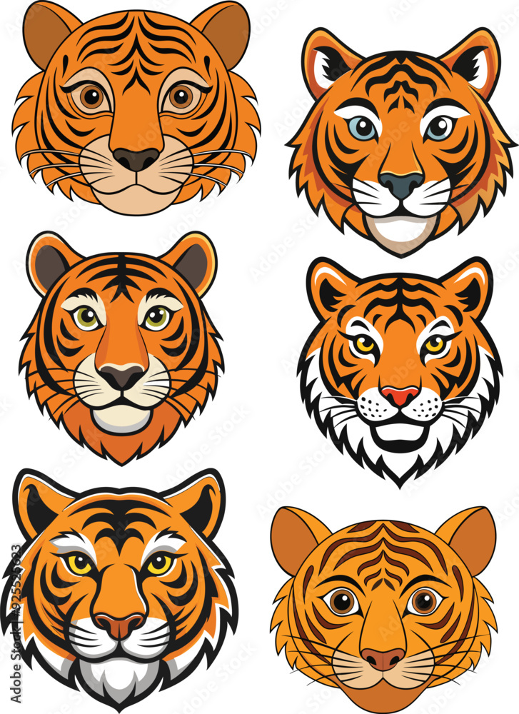 tiger head silhouette vector illustration tiger head silhouette vector illustration