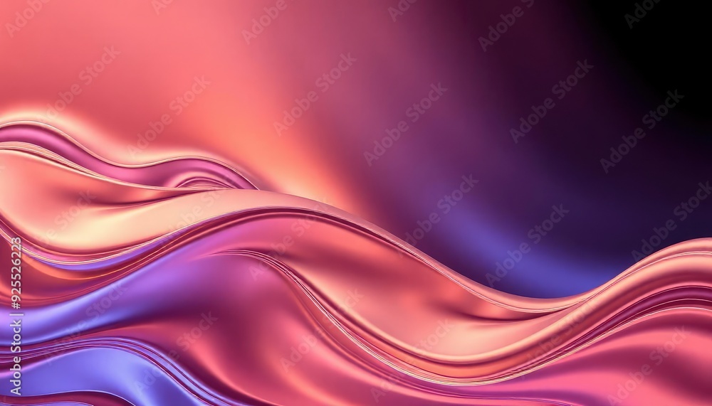 Obraz premium Soft and liquid color waves background, ai