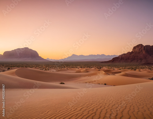 sunset in the desert
