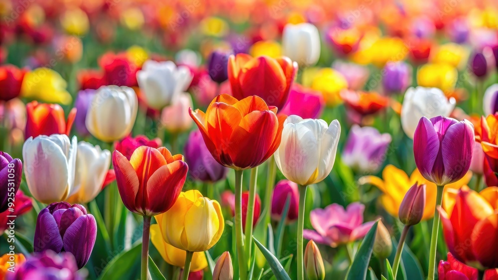 Vibrant field of colorful tulips close up, tulips, flowers, colorful, vibrant, spring, garden, close up, petals, nature, beauty Vibrant field of colorful tulips close up, tulips, flowers, colorful, vibrant, spring, garden, close up, petals, nature, beauty