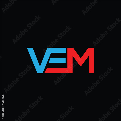 VEM Letter Initial Logo Design Template Vector Illustration