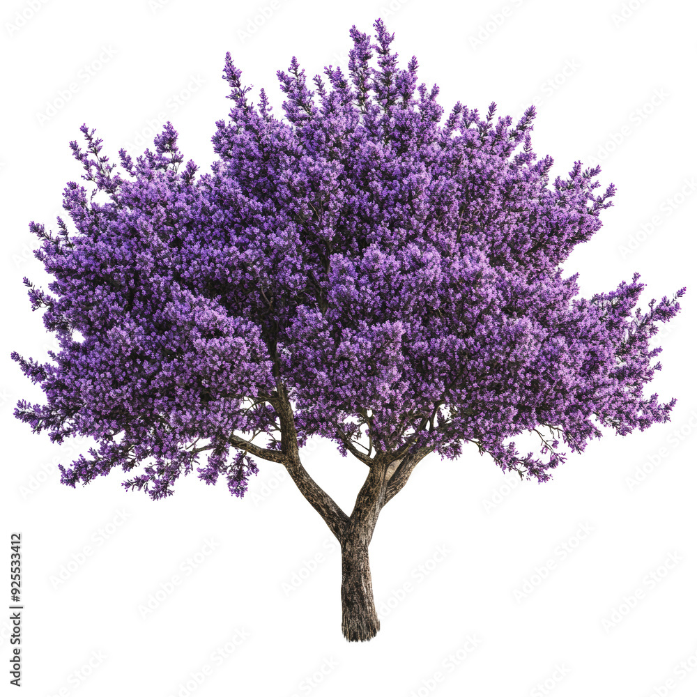 Obraz premium PNG Purple flowering tree in vibrant bloom