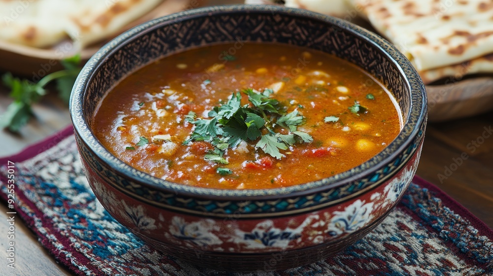 Tarhana soup. This soup is a particular variety of wholesome and nourishing turkey soup. Generally speaking, Anatolian people eat a lot of this delicious soup. Tomatoes, onions, red peppers, and flour Tarhana soup. This soup is a particular variety of wholesome and nourishing turkey soup. Generally speaking, Anatolian people eat a lot of this delicious soup. Tomatoes, onions, red peppers, and flour