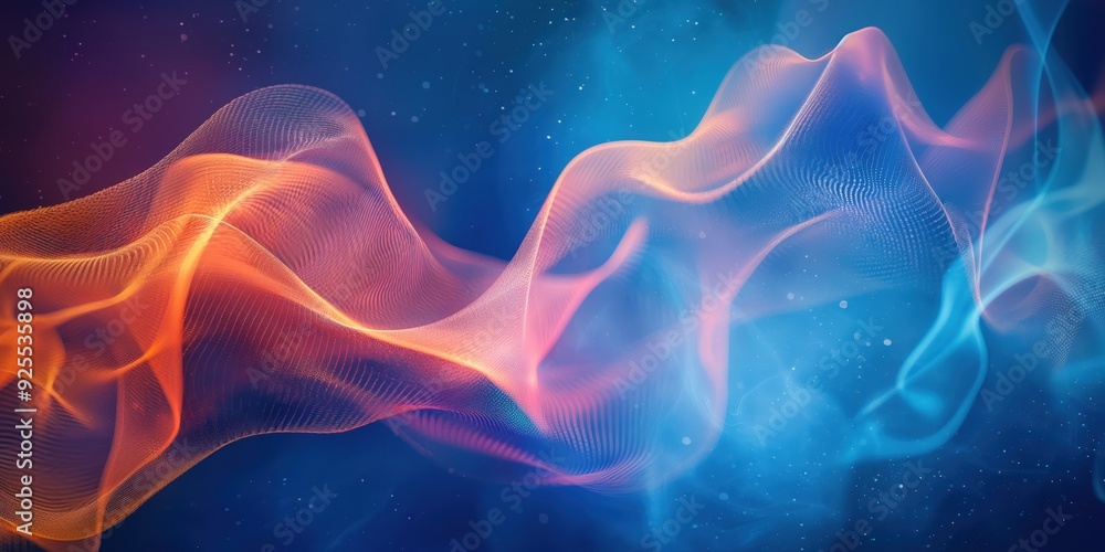 Obraz premium Vibrant Cosmic Energy Waves created by ai