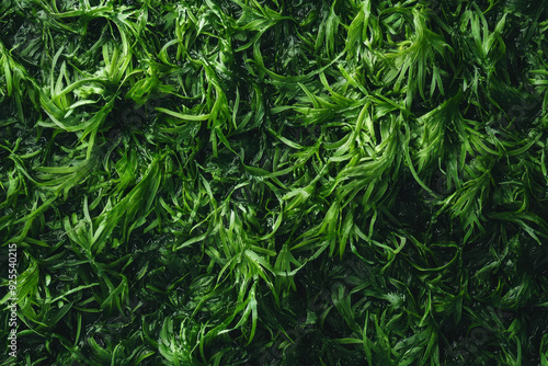 A seaweed texture background featuring delicate, organic patterns resembling tangled strands of underwater vegetation