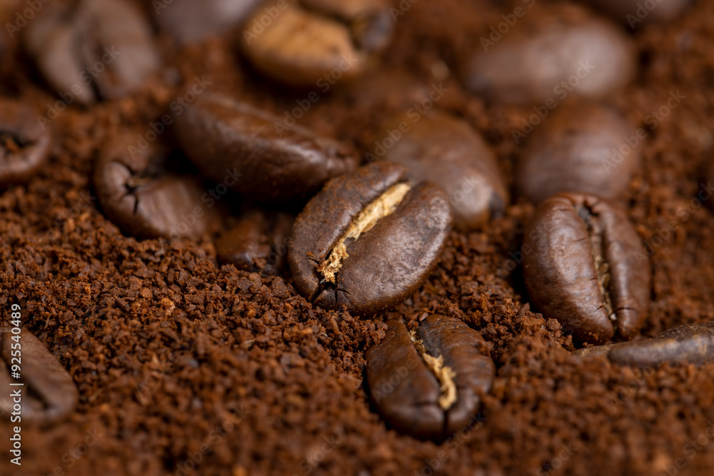 natural ground and roasted coffee for making a drink natural ground and roasted coffee for making a drink