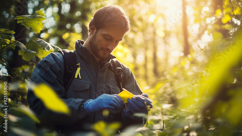 scientist working in the field