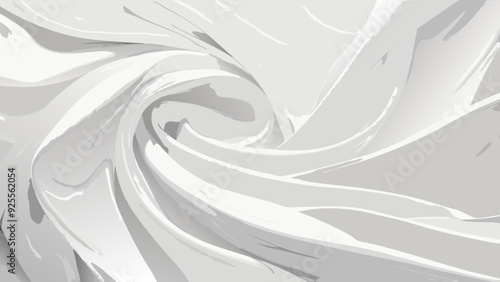 White rippled satin silk fabric. background texture.