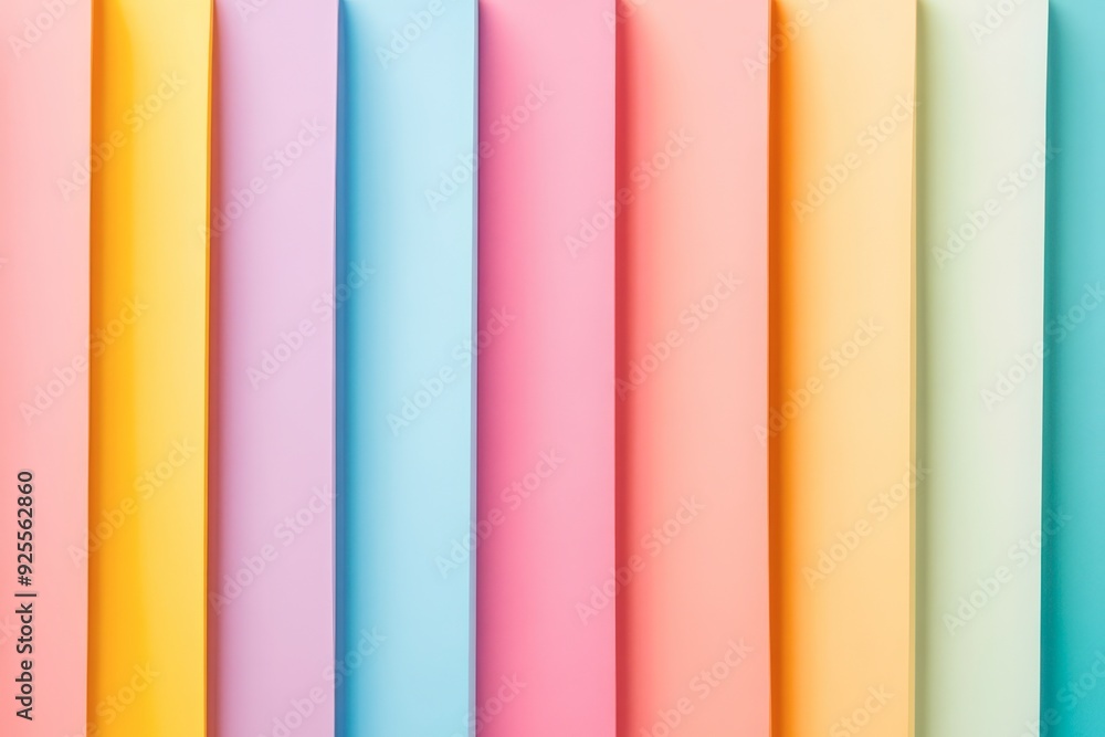 Colorful pastel paper rolls arranged in a striped pattern Colorful pastel paper rolls arranged in a striped pattern