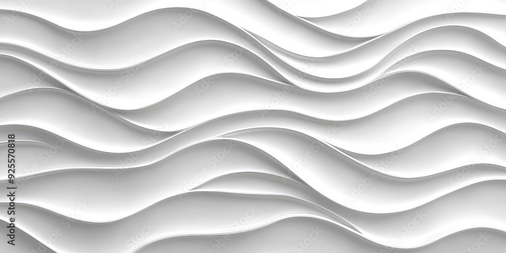 3D illustration texture of white pattern waves light and shadow. Wall decorative panel 3D illustration texture of white pattern waves light and shadow. Wall decorative panel
