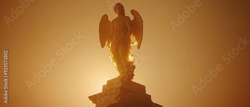 Angel Moroni Golden Guardian Mormonism LDS Church Religion Spiritual Symbol photo